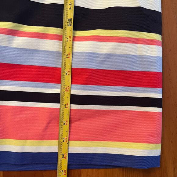 Talbots Women's Multicolor Striped  Mini Pencil  Lined Zipper Skirt 14 Petite - Picture 6 of 6